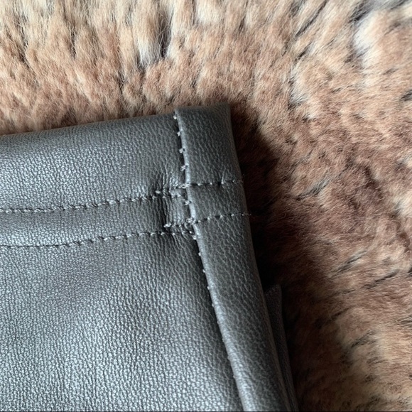 7 For All Mankind Faux Leather Grey Leggings - Picture 7 of 11